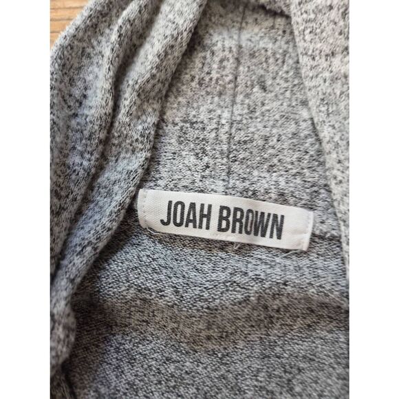 Joah Brown Etoile Long Line Open Front Cardigan in Gray Hacci One Size - Picture 3 of 5
